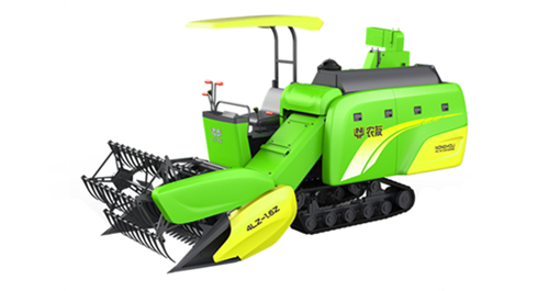 四川用戶來農友機械親身體驗4LZ-1.6Z小型大豆聯(lián)合收割機